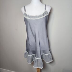 Victoria Secret Chemise Nightie Gown Slip Womens Medium Y2K Fairy Coquette Lace